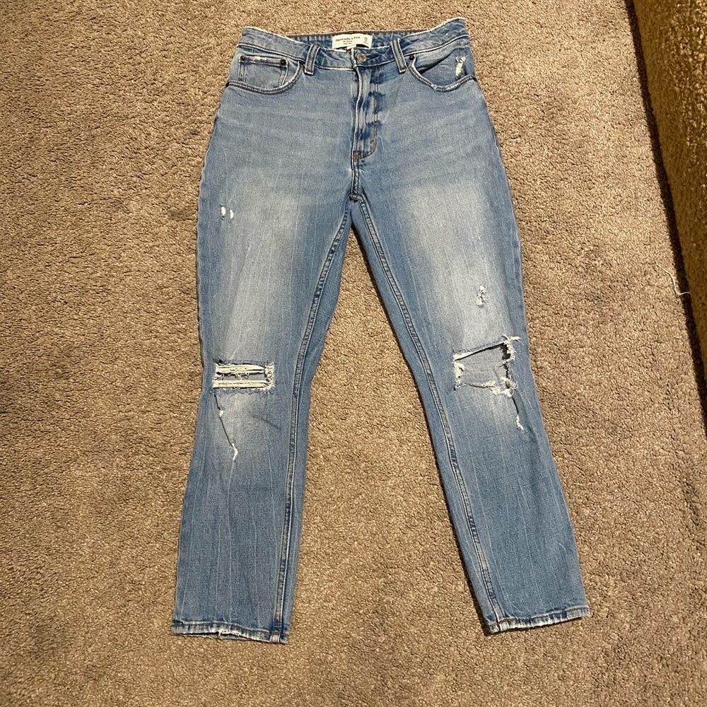 Abercrombie and fitch distressed jeans